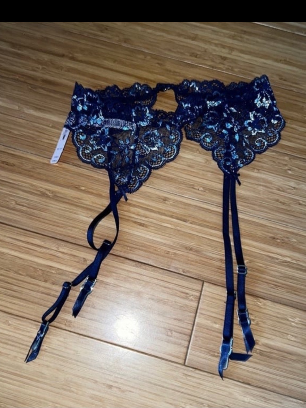 New limited edition Victoria’s Secret garter belt; blue xs/s Shine collection